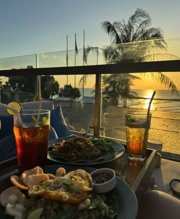 kuta bali - one of the best beaches at bali - sunset dinner at GIOI Ocean Gourmet